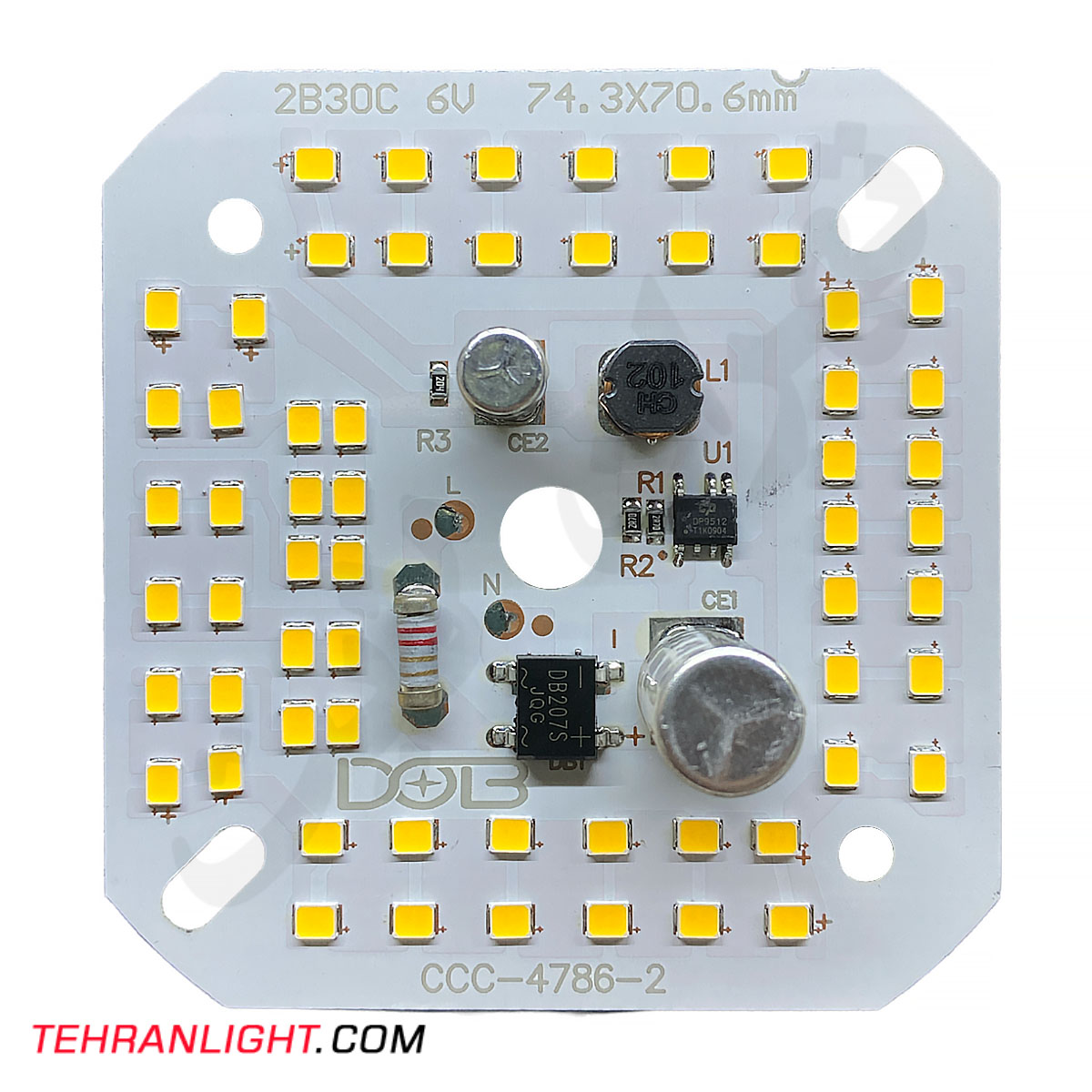 چیپ ال ای دی 60 وات برق مستقیم آفتابی مدل CCC-4786-2